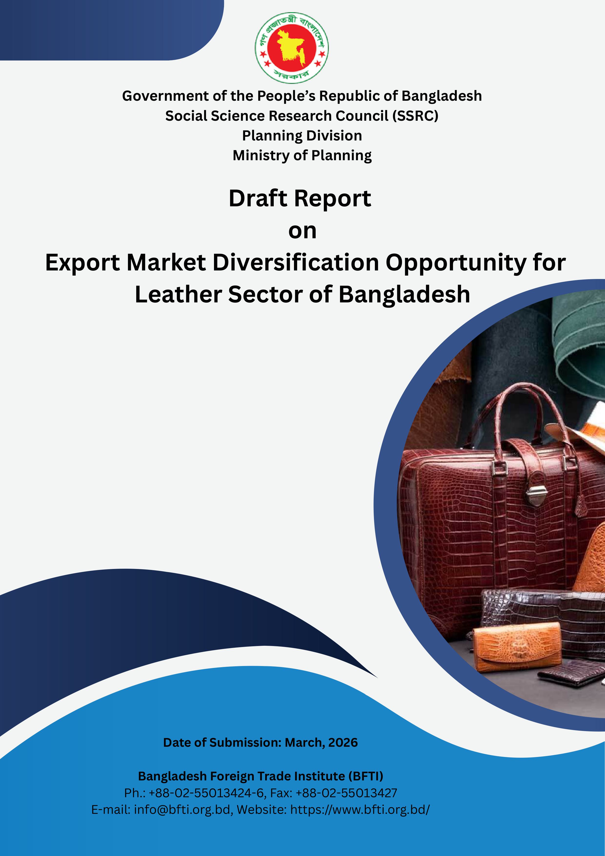 Research on 'Export Market Diversification Opportunity for Leather Sector of Bangladesh' for Planning Division